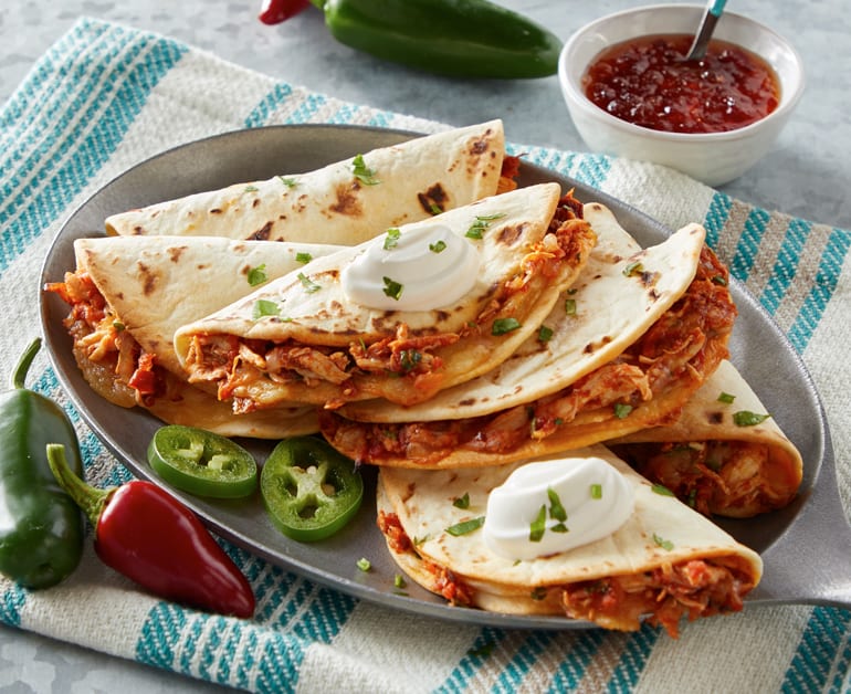 Spicy Chicken Quesadillas