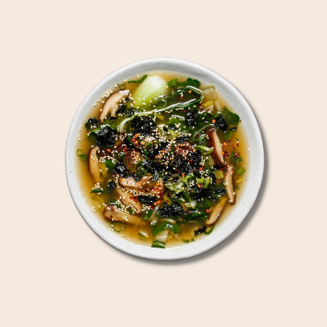 Shiitake and Leek Miso Broth