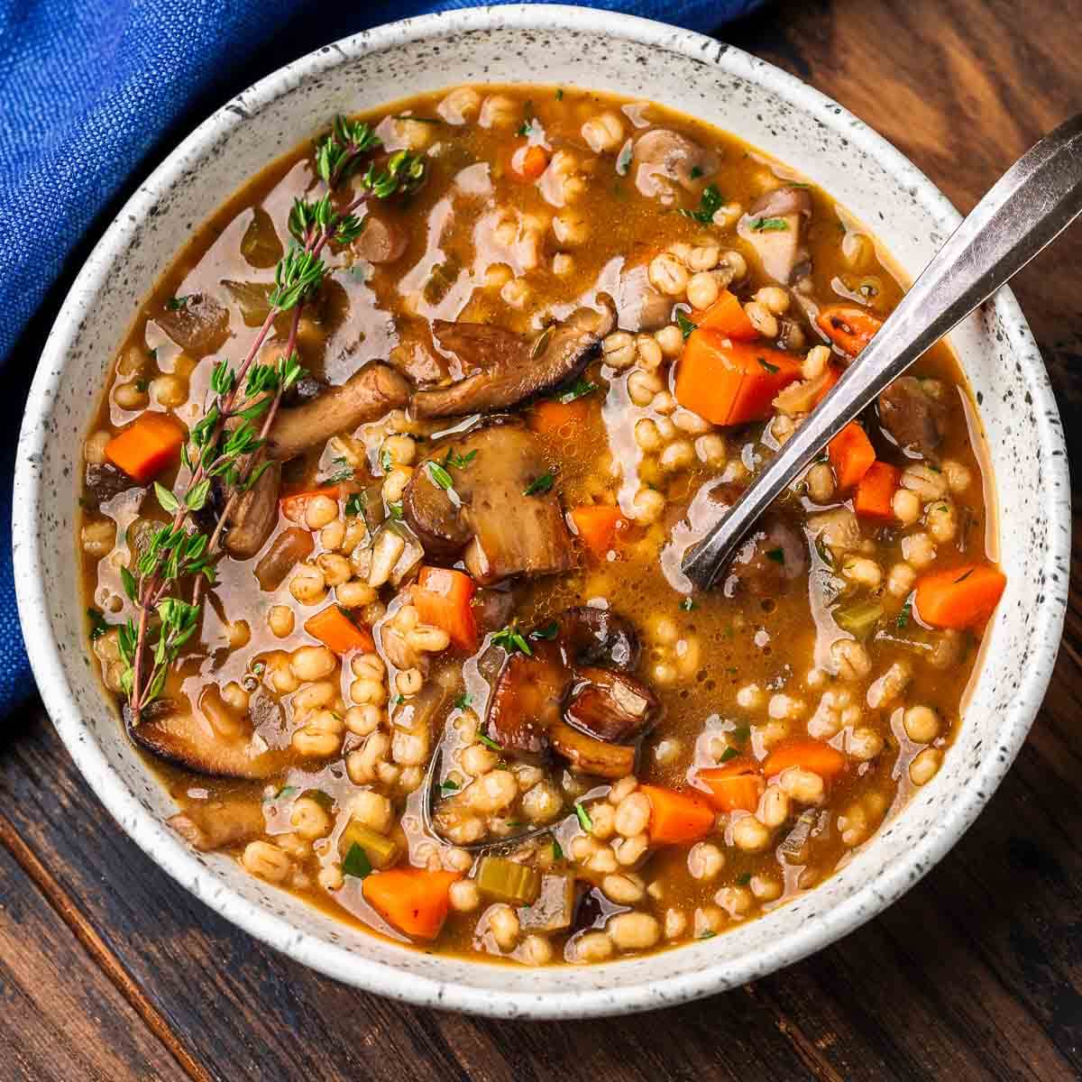 Wild Mushroom and Barley Soup