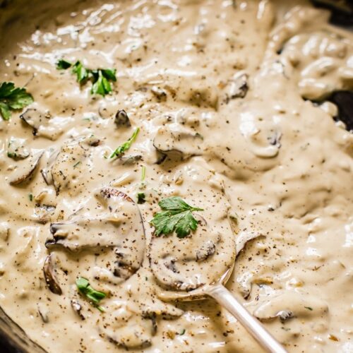 Steak with Cognac Cream Sauce