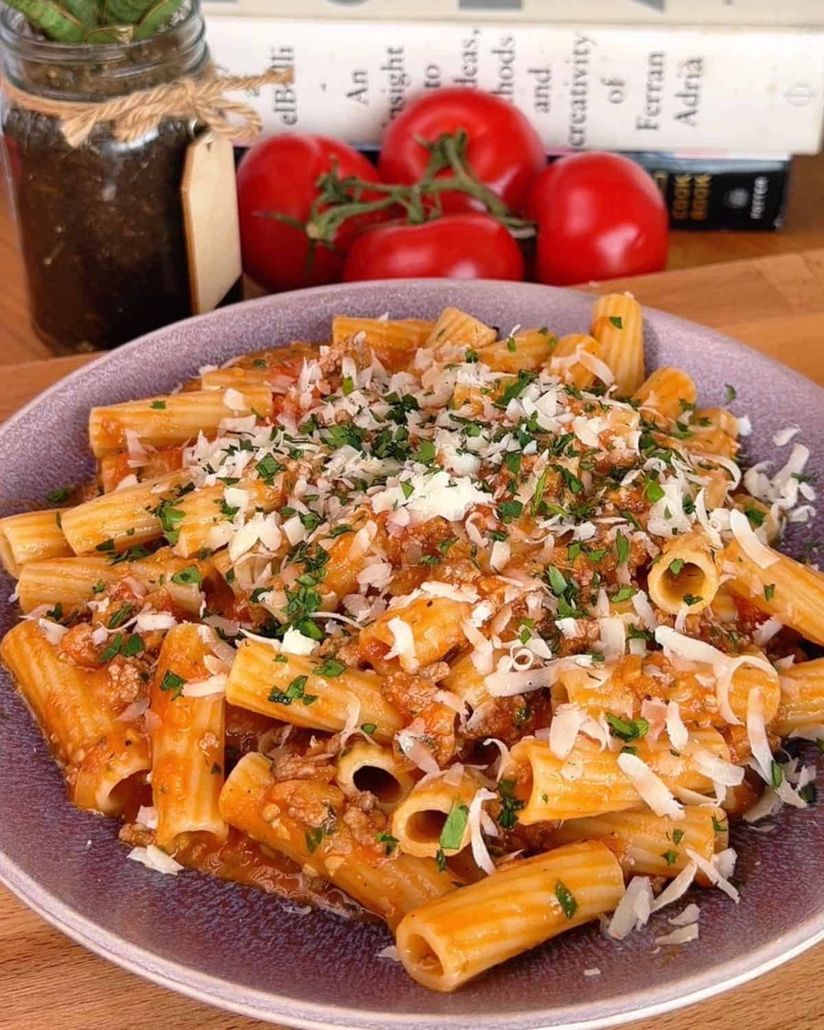 Beef and Tomato Rigatoni