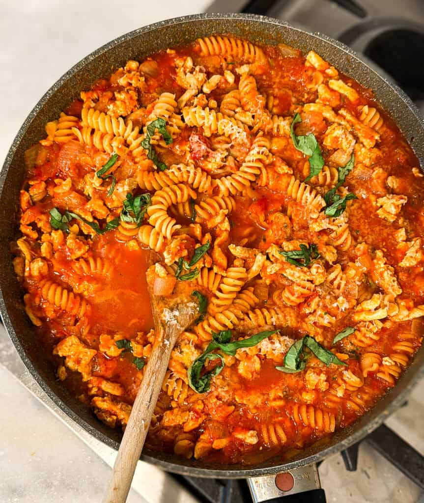 Turkey Marinara with Fresh Basil