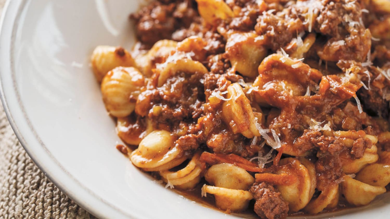 Orecchiette with Ground Beef Ragù