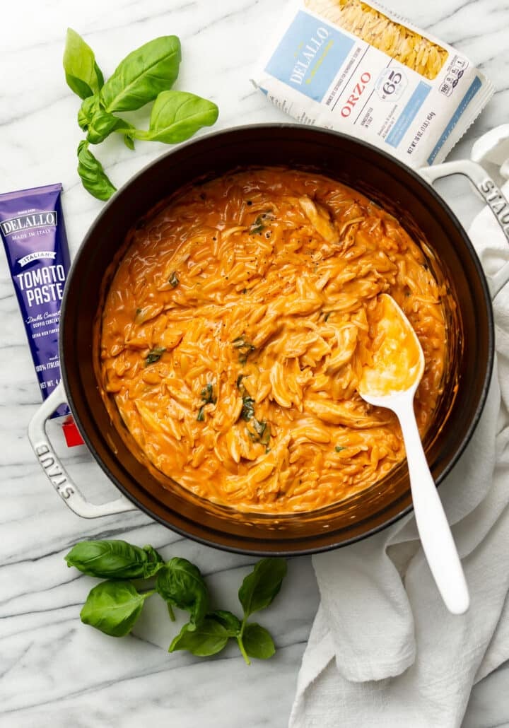 Vodka Sauce Chicken Orzo
