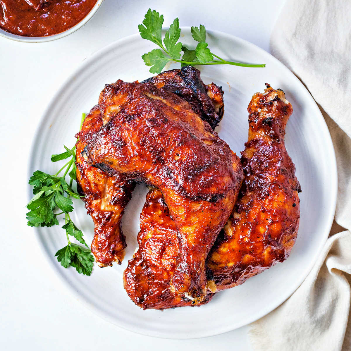 Barbecue Baked Leg Quarters