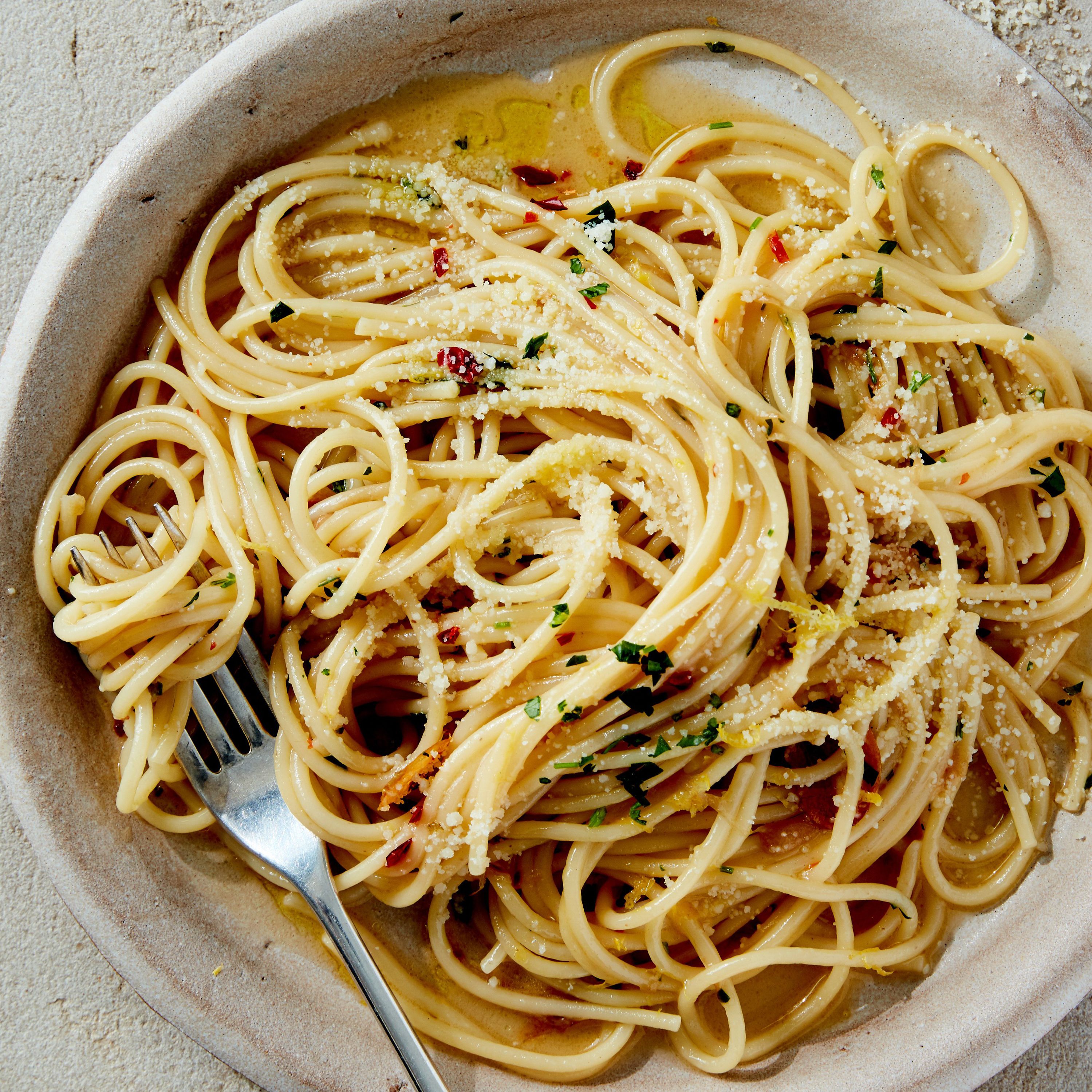 Garlic Anchovy Spaghetti