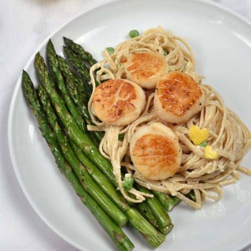 Scallops with Asparagus Cream