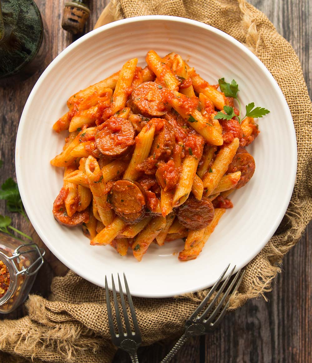 Spicy Arrabbiata With Sausage