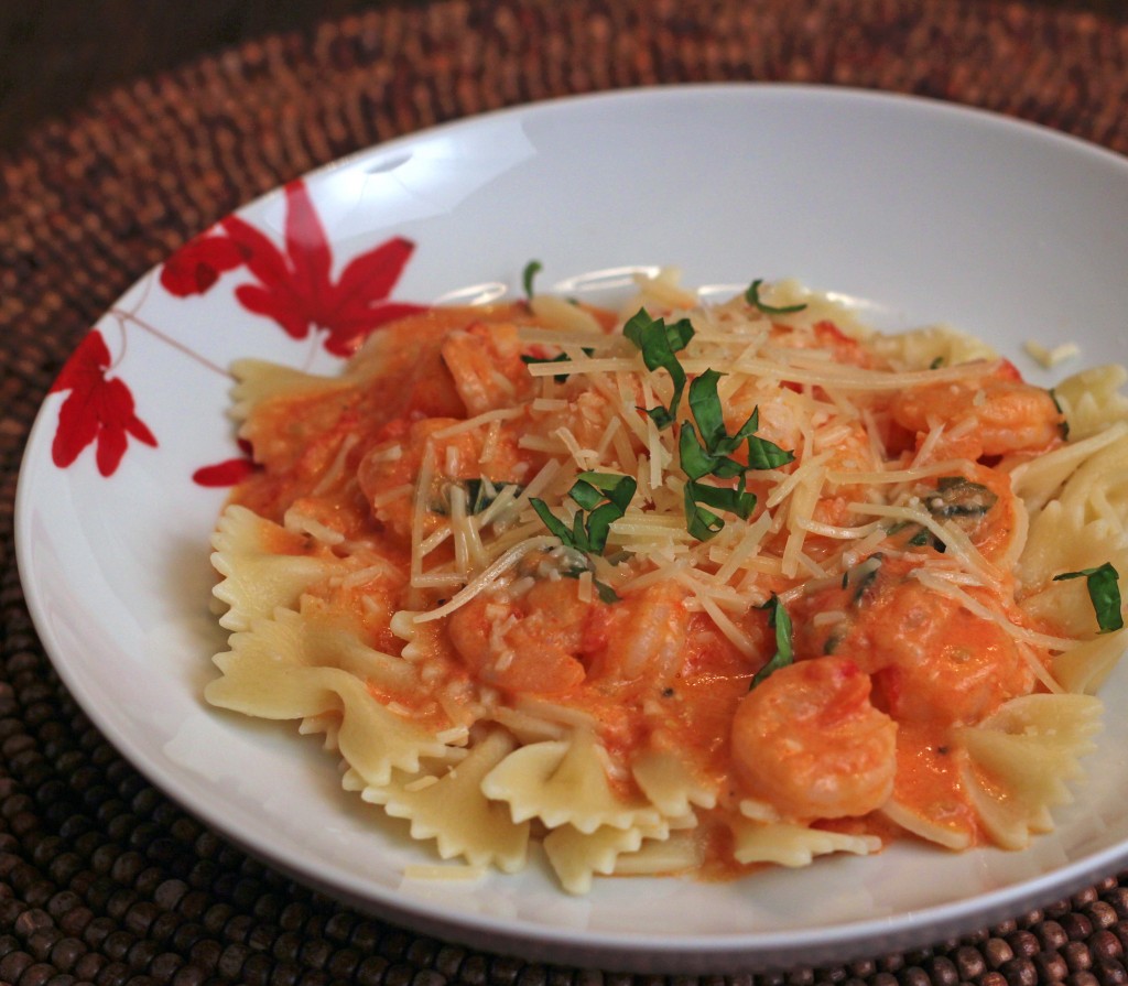 Creamy Tomato Shrimp Bow Ties