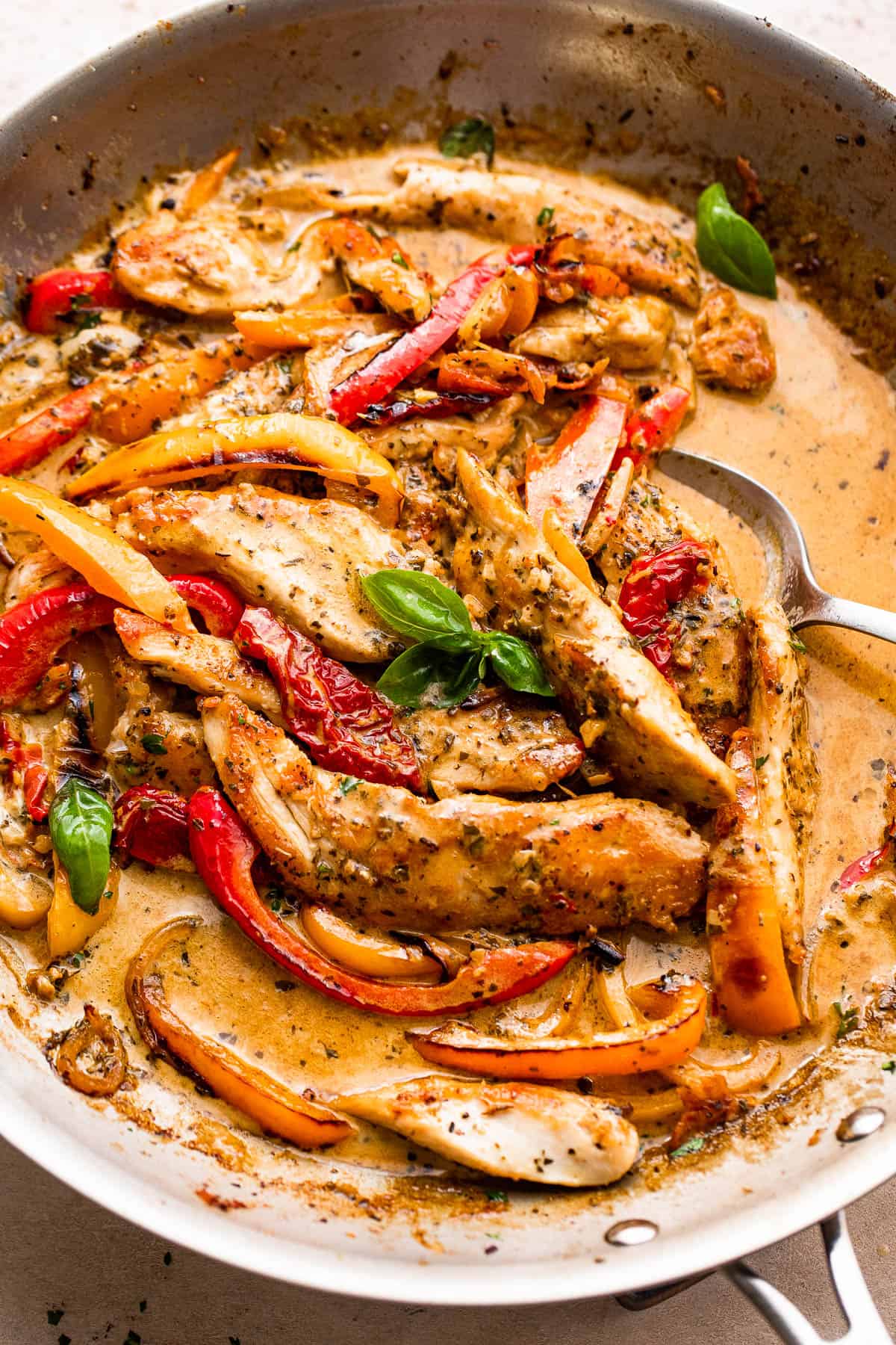 Spicy Garlic Pesto Chicken Stir-Fry