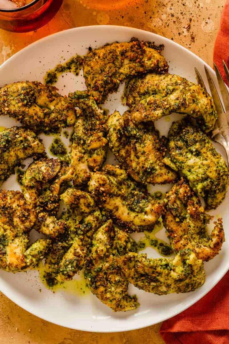 Pesto Parmesan Strips