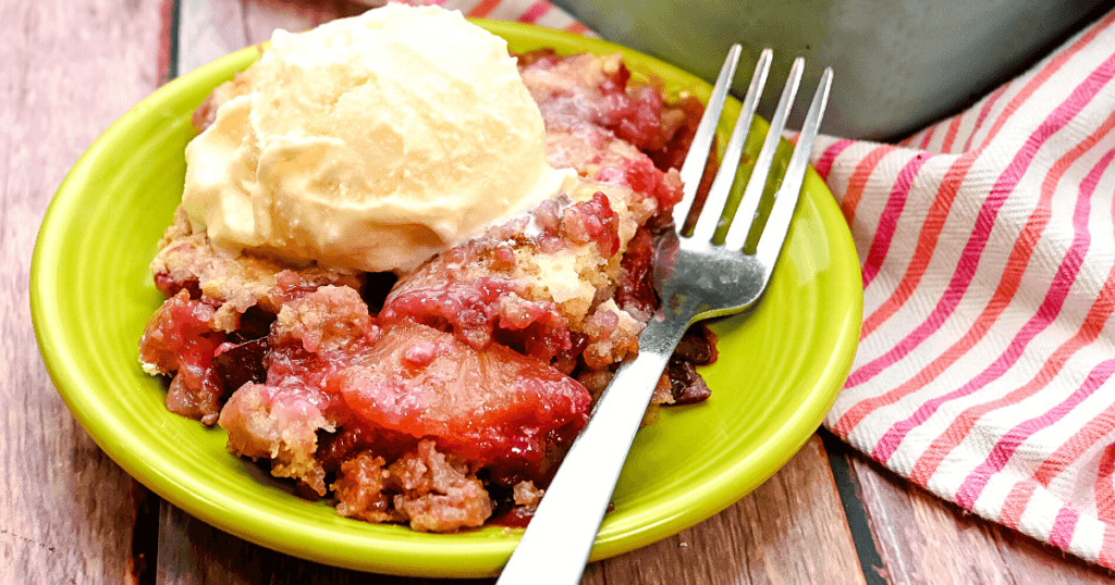 Plum Crumb Dump Cake