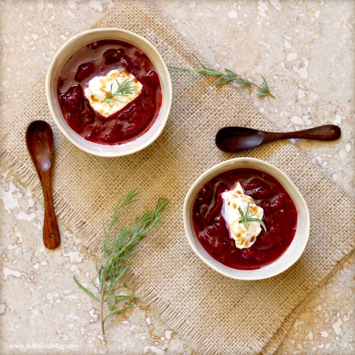 Plum and Rosemary Soup