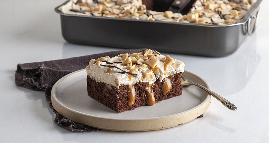 Chocolate Dulce de Leche Poke Cake