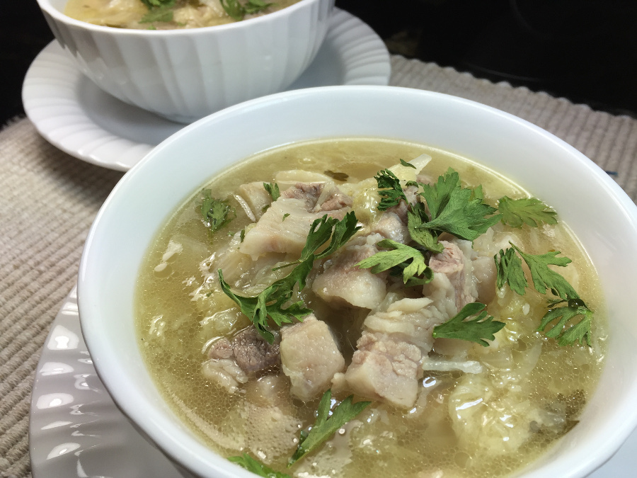 Cabbage Soup with Pork Belly