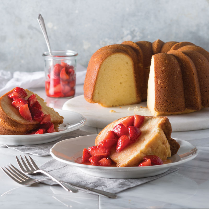 Strawberry Brown Butter Bundt Cake