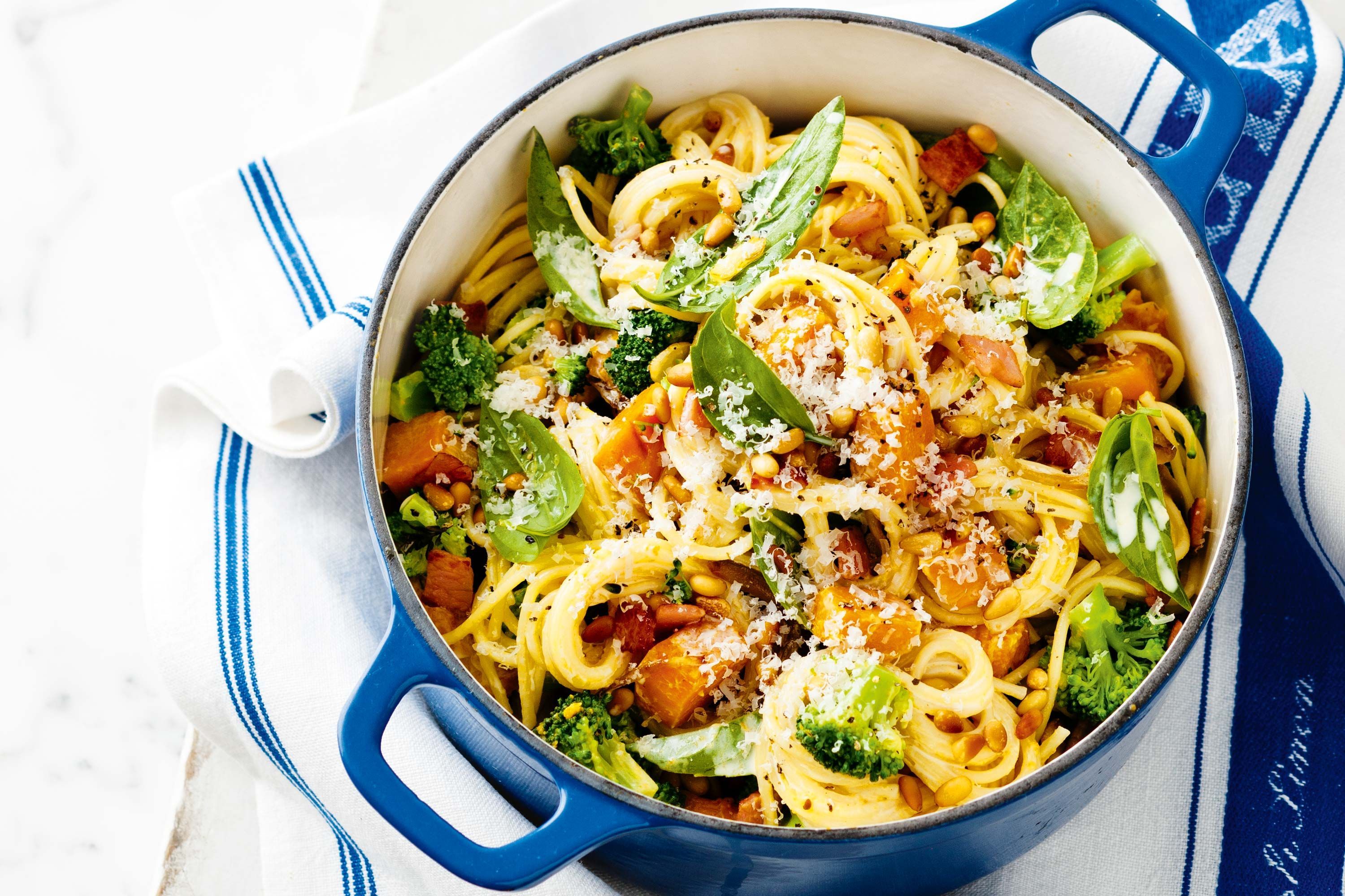 Roasted Broccoli Pumpkin Pasta