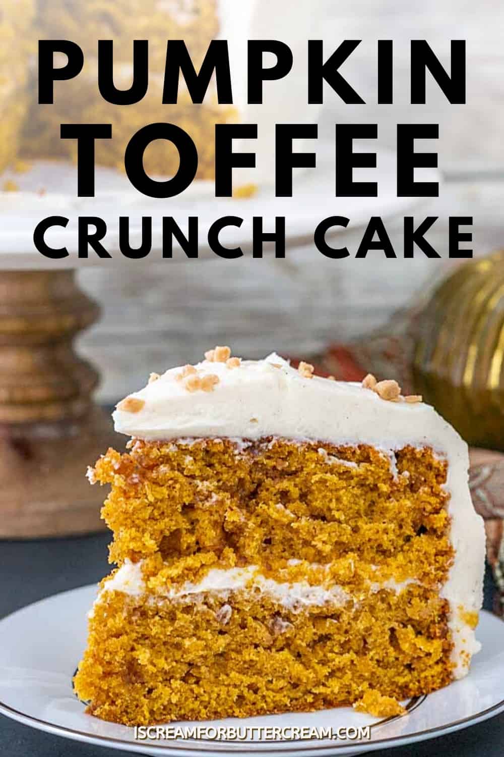 Pumpkin Cake with Toffee Bits