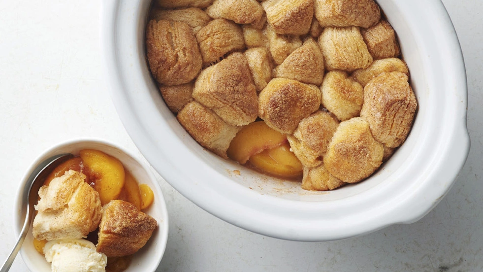 Peach Cobbler with Buttermilk Biscuits