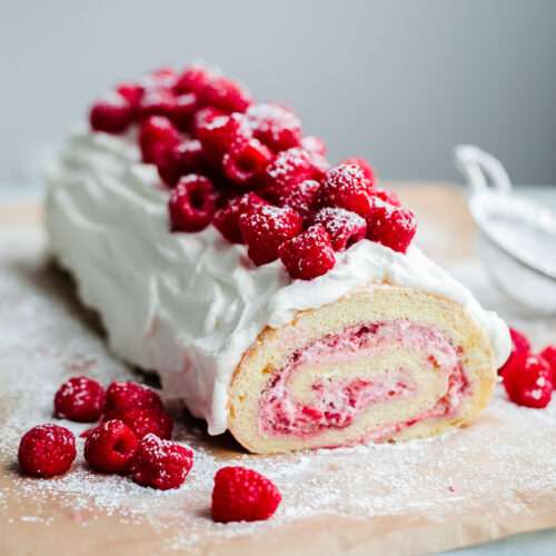 Raspberry Mascarpone Roll