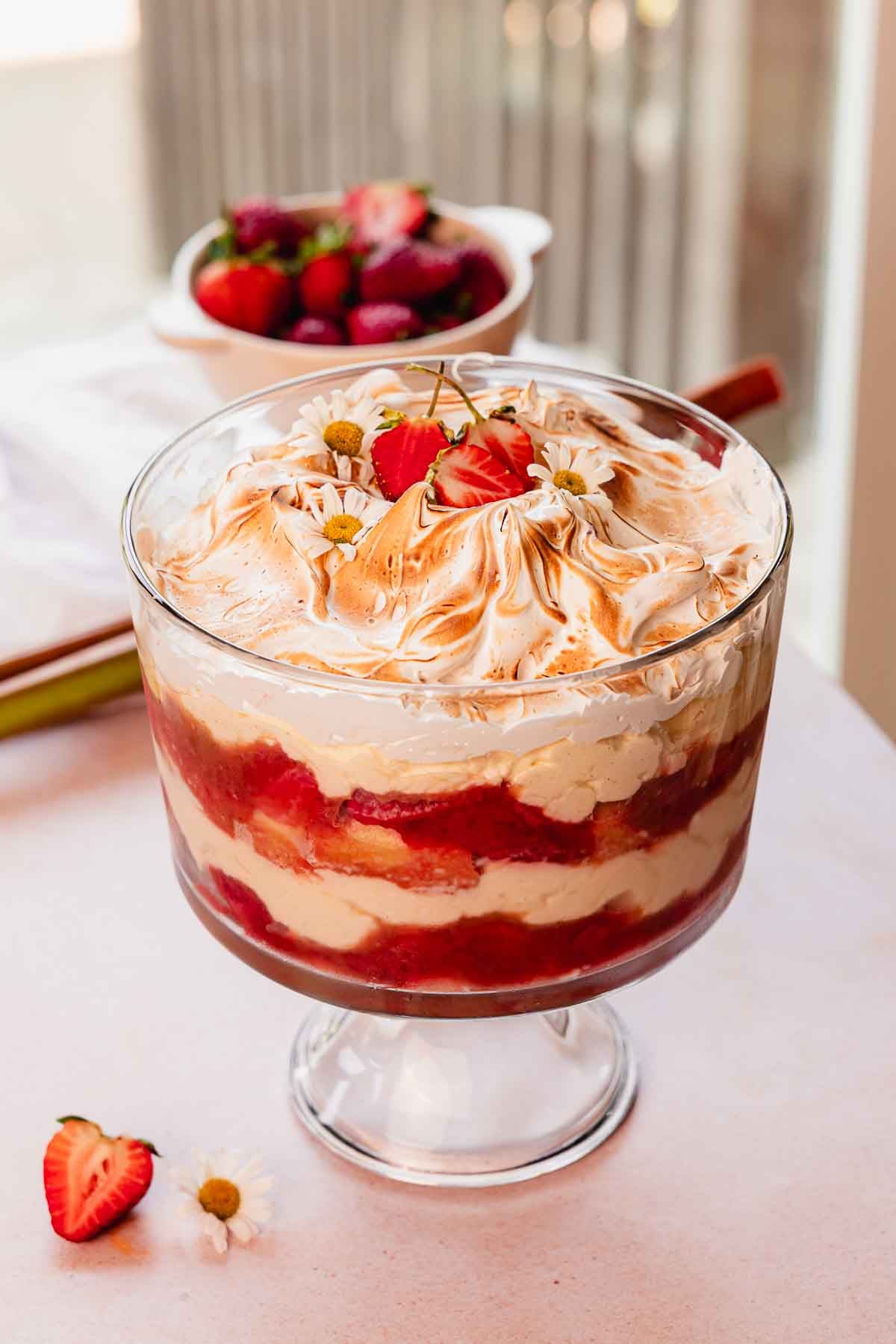 Rhubarb Trifle Layer Cake