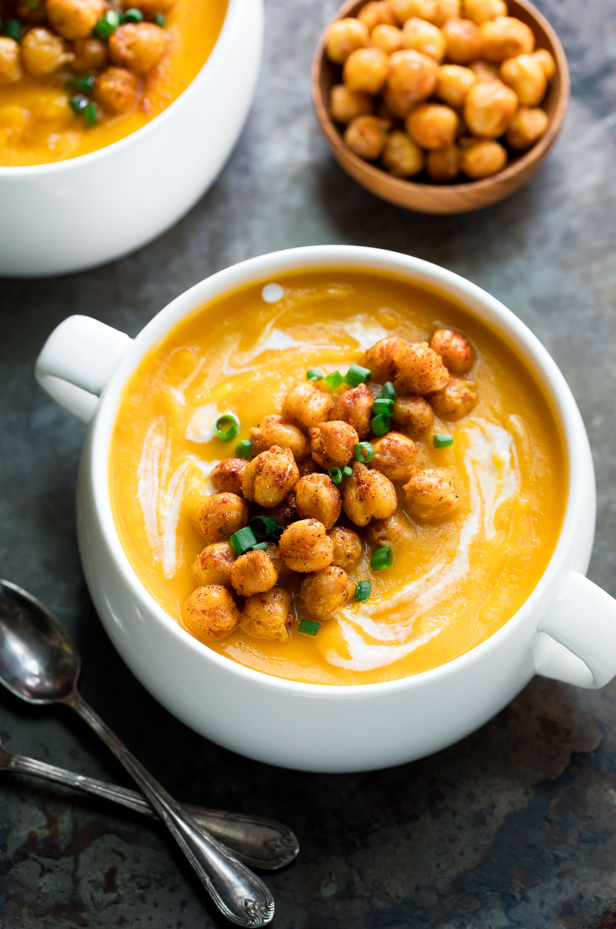 Creamy Butternut Squash and Chickpea Soup