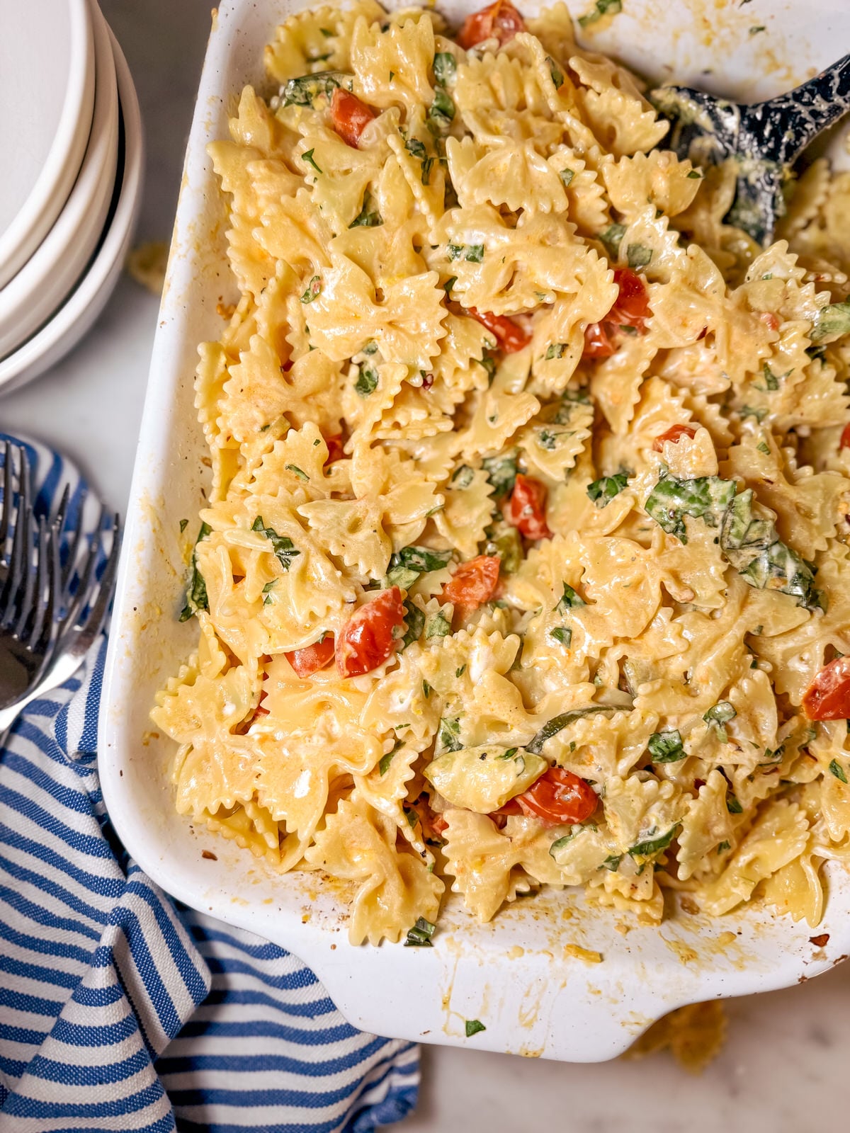 Roasted Vegetable and Goat Cheese Pasta