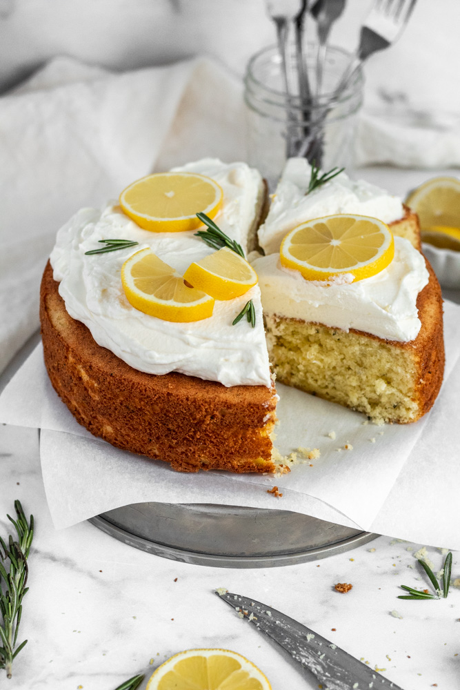 Lemon Rosemary Olive Oil Cake