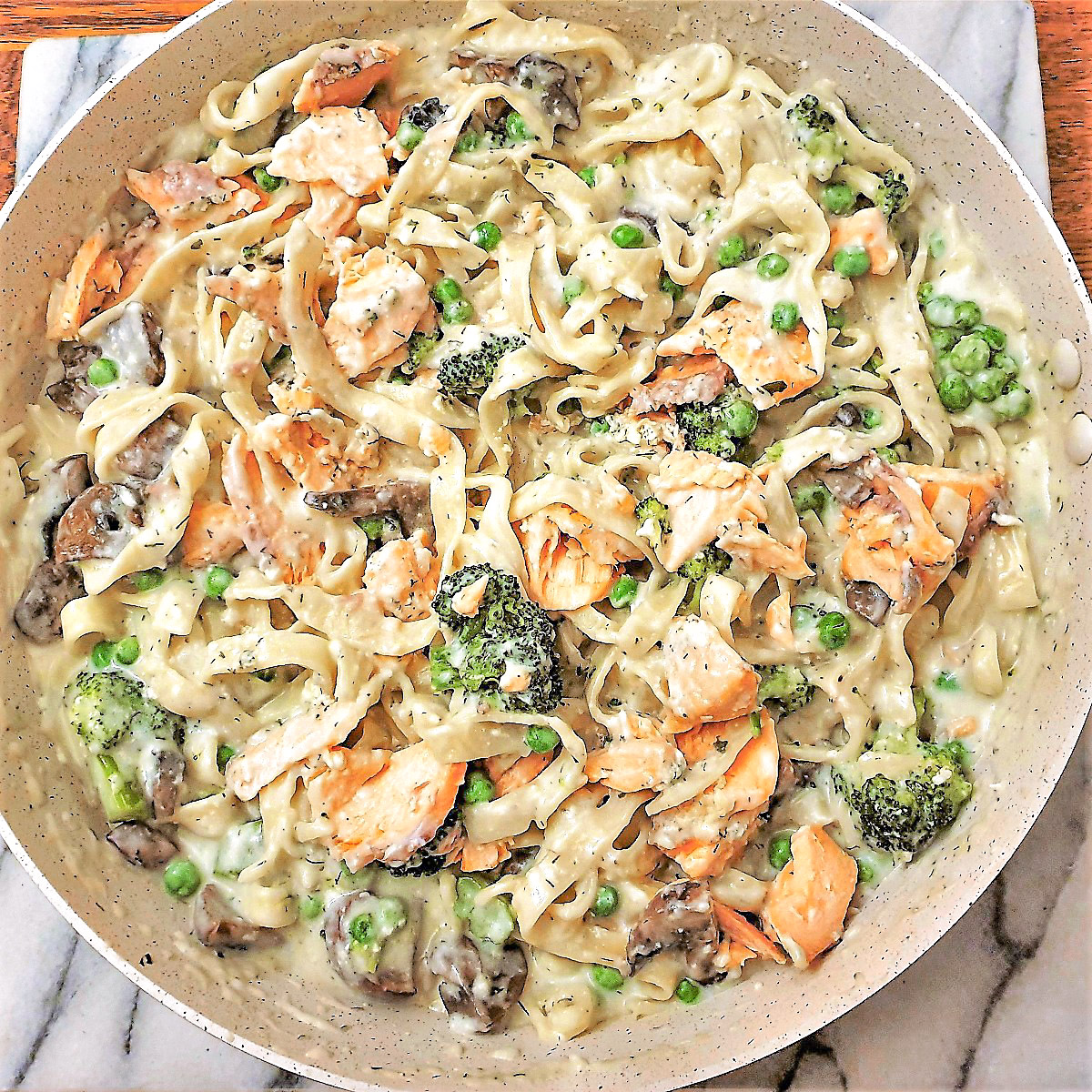 Creamy Dill Salmon and Broccoli