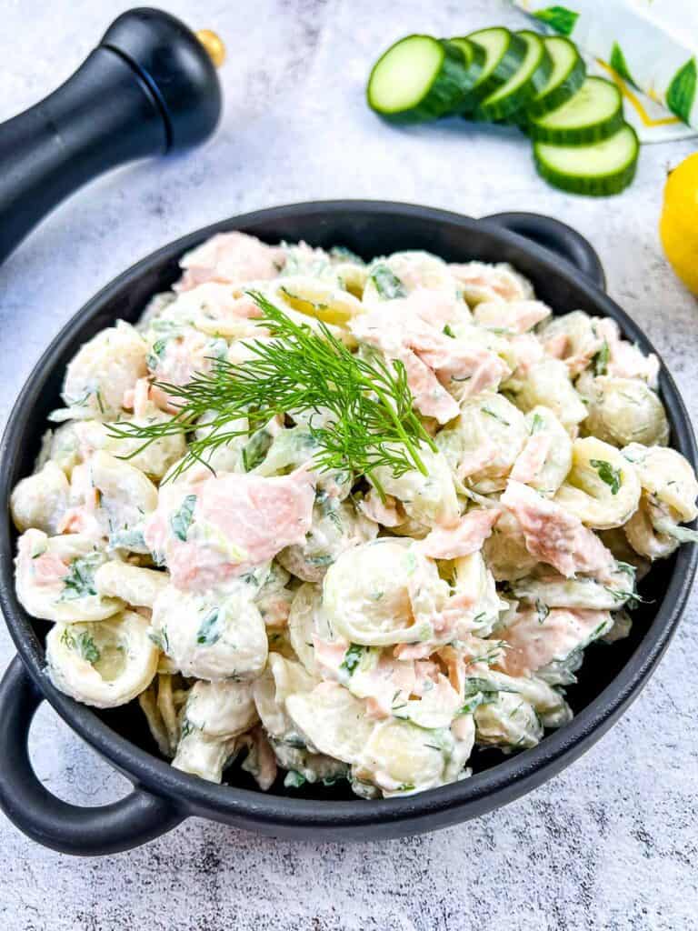 Cucumber Dill Salmon Pasta Salad