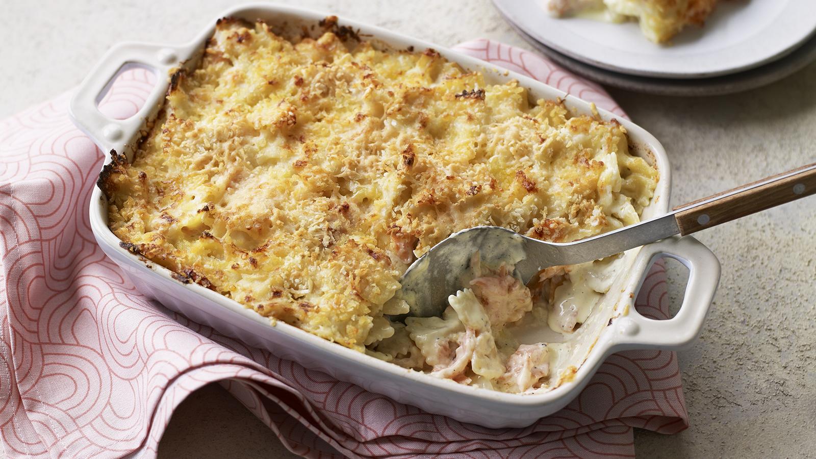 Baked Salmon Pasta Bake