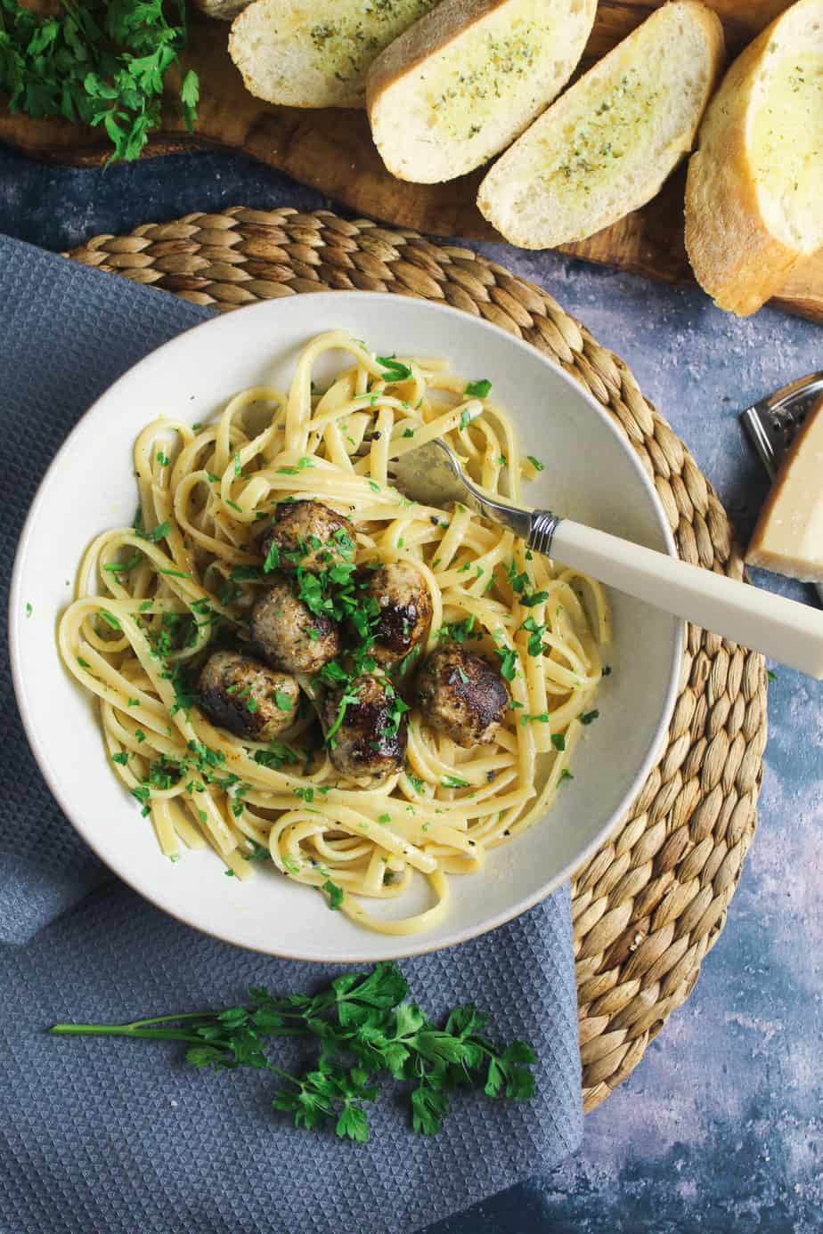 Sausage and Leek Carbonara-Style