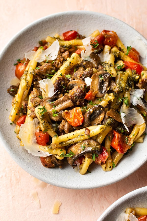 Kielbasa Pesto Pasta