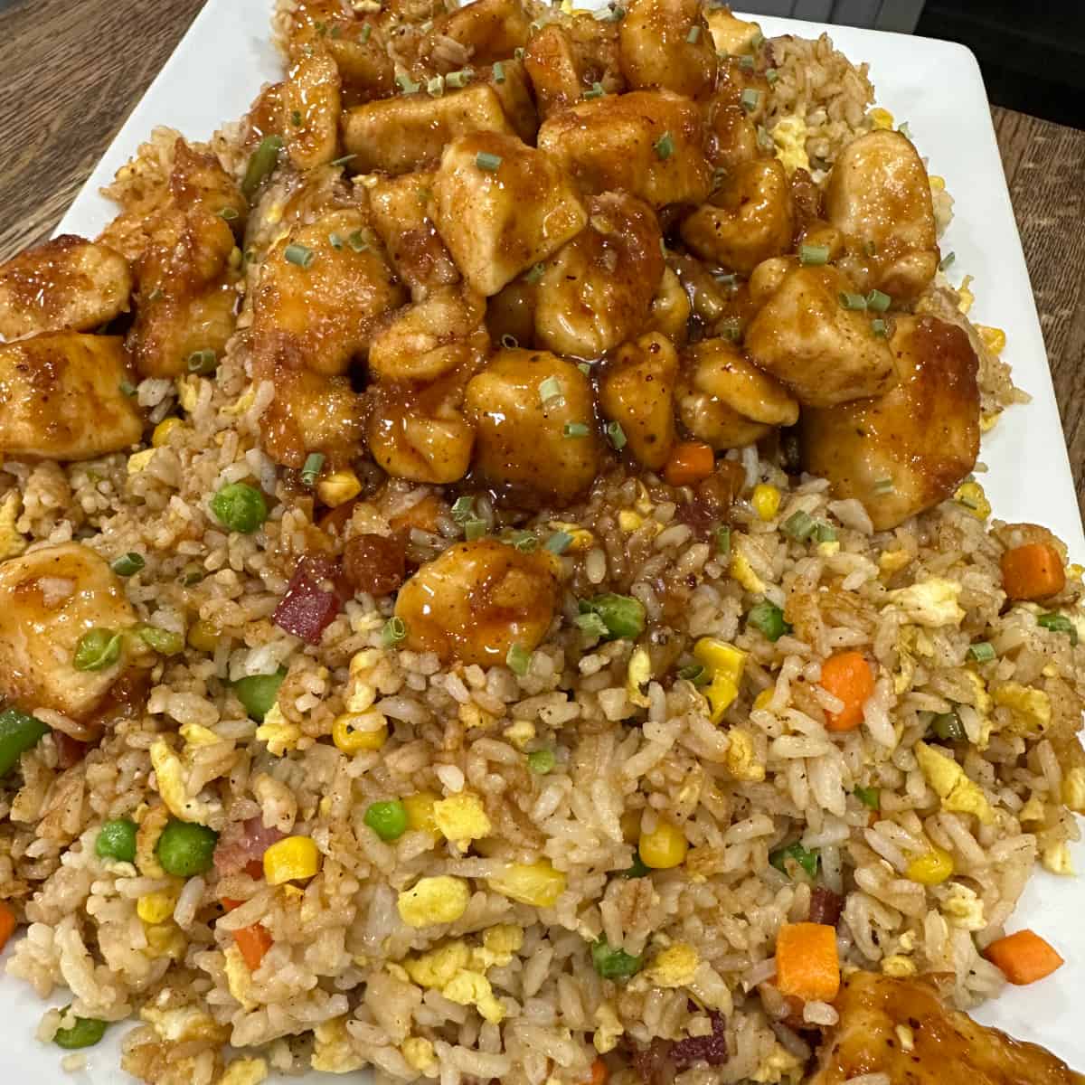 Orange Chicken and Sweet Potato Rice