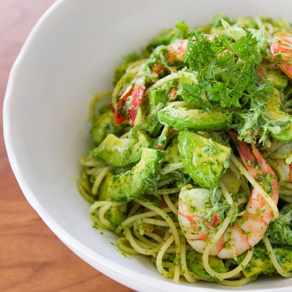 Shrimp and Avocado Pasta