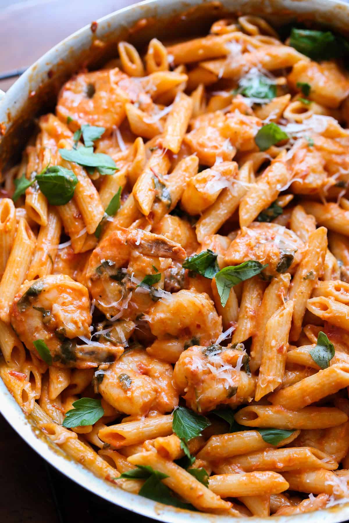 Creamy Tomato Shrimp Penne