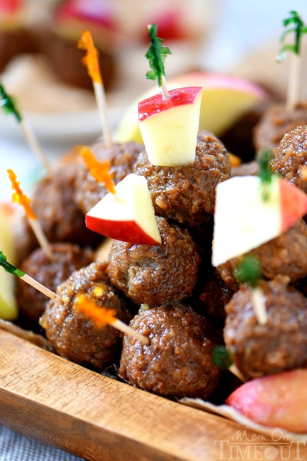 Apple Cider Braised Meatballs