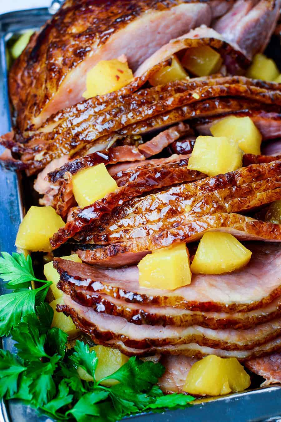 Pineapple Ham with Brown Sugar