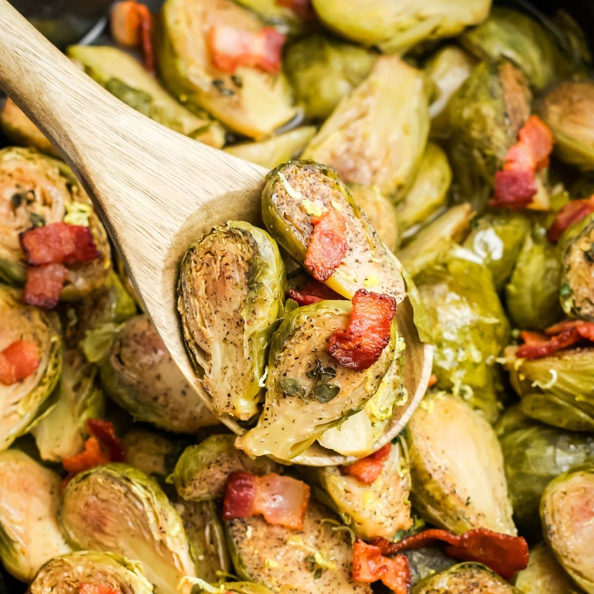 Crockpot Brussels Sprouts with Bacon