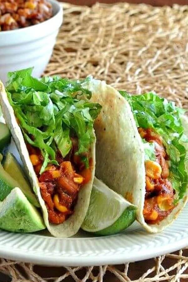 Pinto Bean and Sweet Corn Tacos