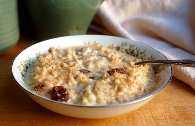 Eggnog Spiced Oatmeal