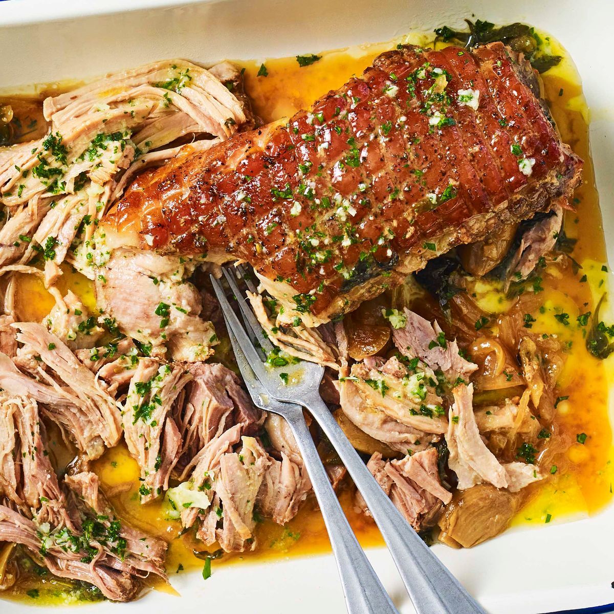 Garlic Herb Pulled Pork Shoulder