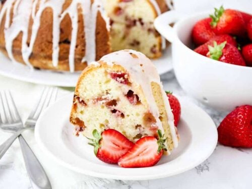 Strawberry Sour Cream Bundt Cake