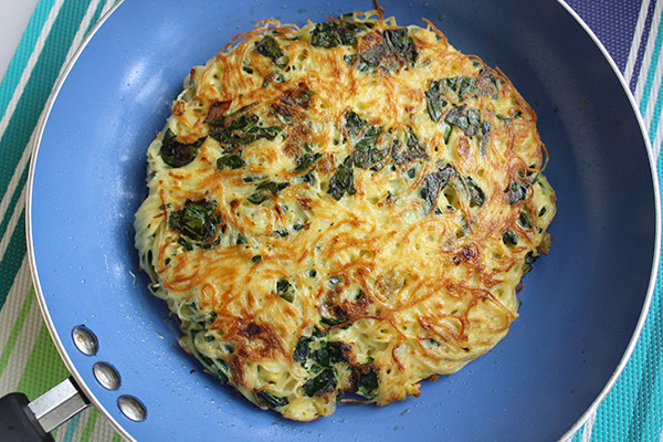 Pasta Frittata with Greens