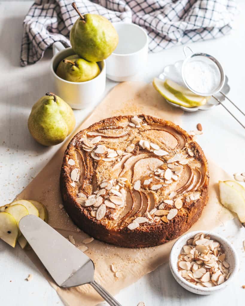 Spiced Pear Almond Cake