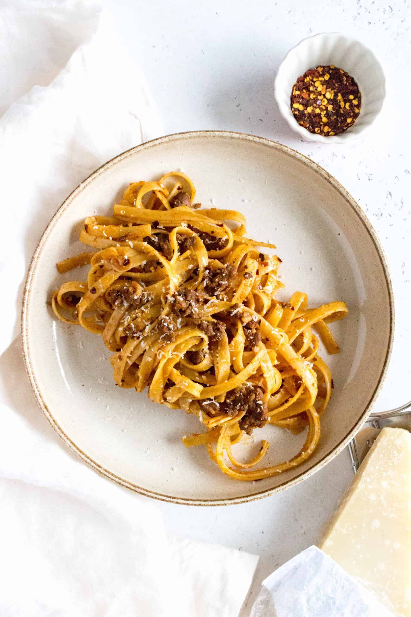 Garlic Butter Beef Noodles