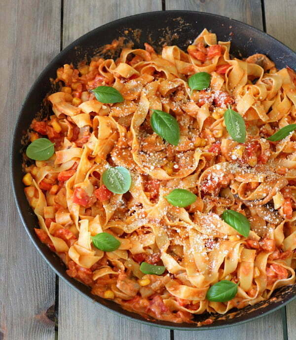 Chorizo Sausage Pasta With Peppers