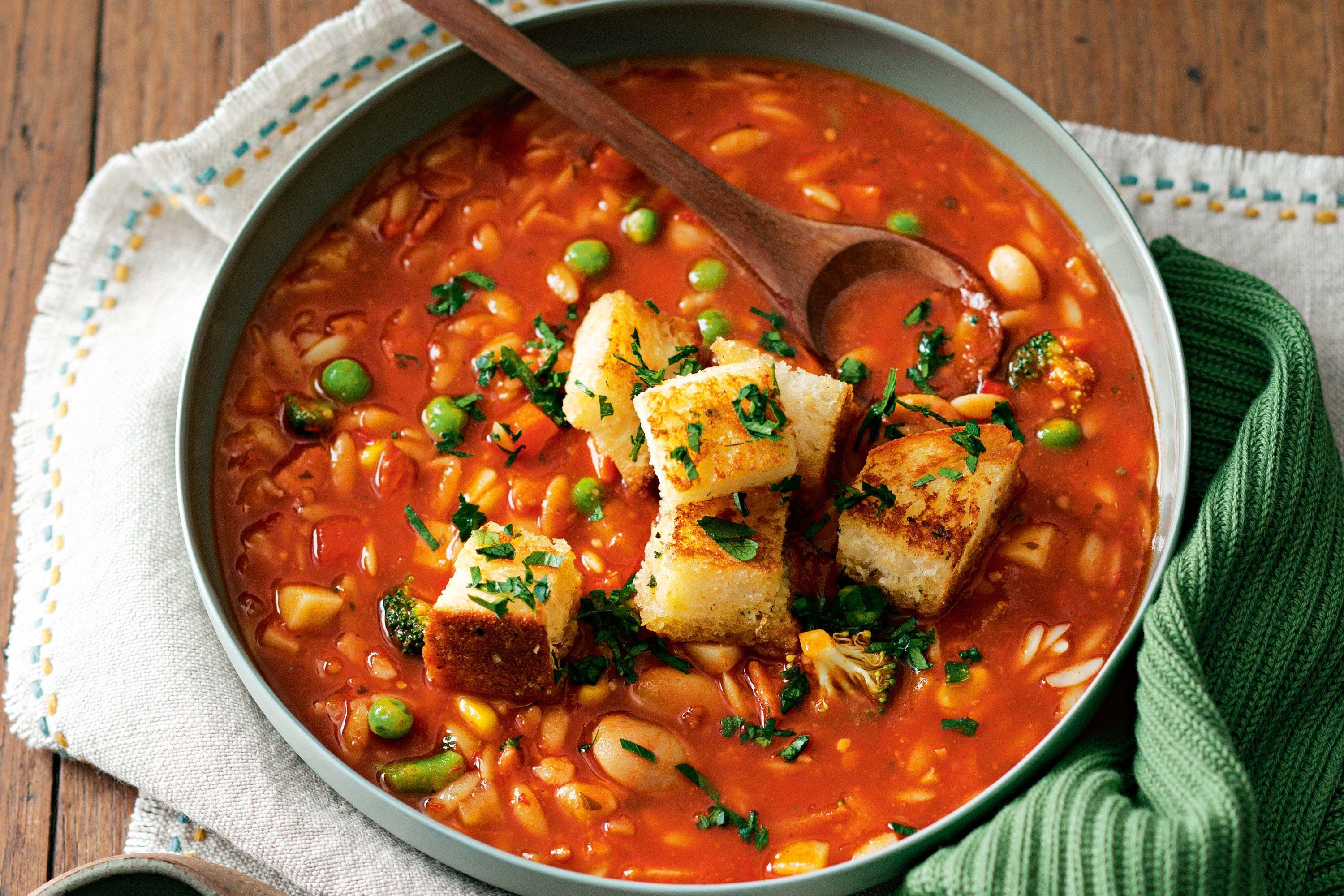 Spicy Minestrone with Jalapeños