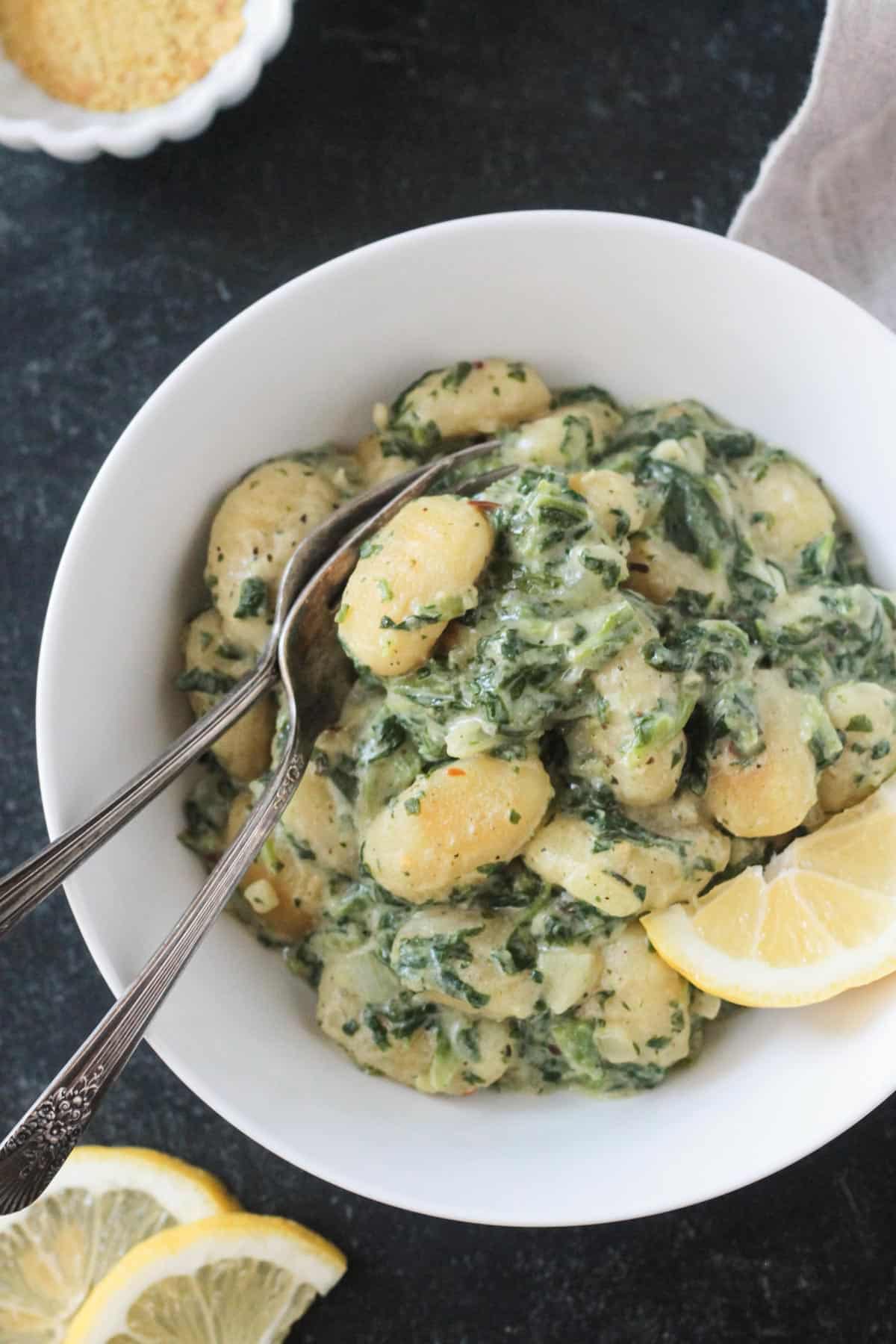 Beef Gnocchi with Spinach