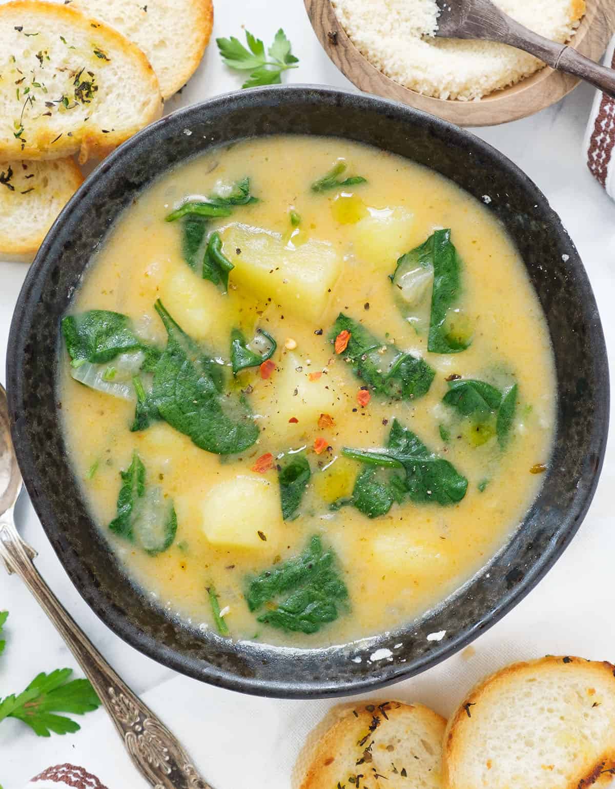 Potato Spinach Soup